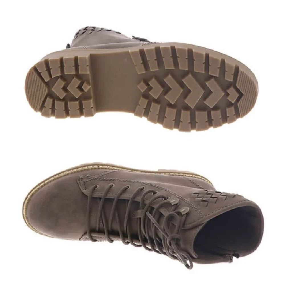 Women's Combat Boots, XOXO Pascal, Brown, Size 7M
